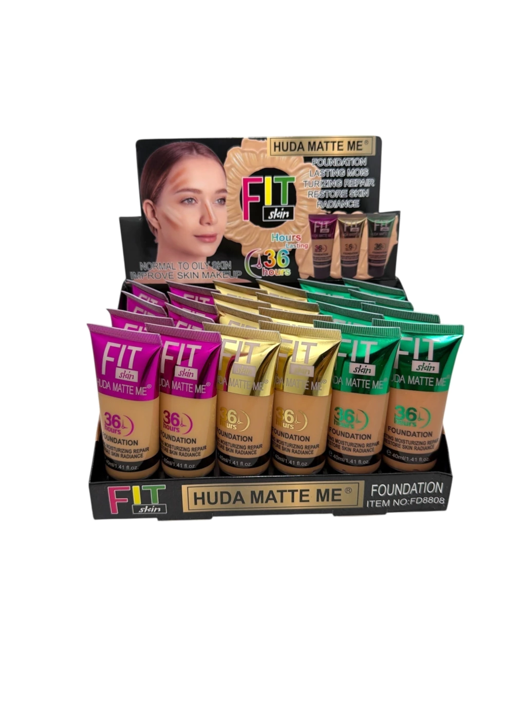 Base liquida Huda Matte Me Fit Skin 36H